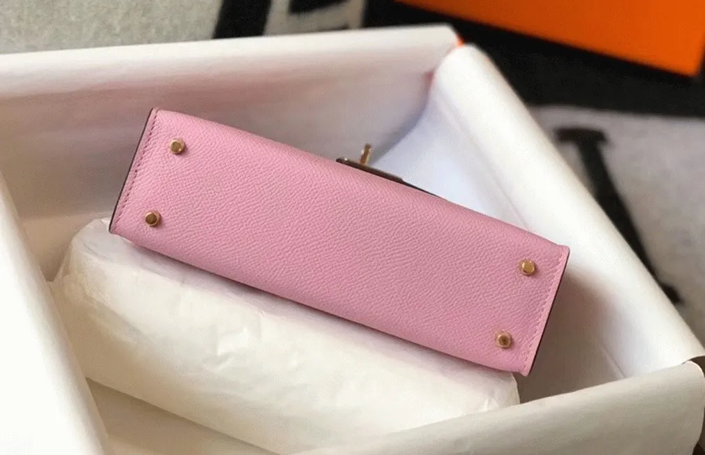 Hermes Kelly Mini II Bag Fake in Mauve Sylvestre — image 3