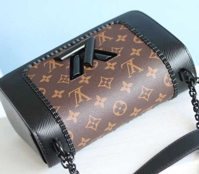 Louis Vuitton Epi Leather Twist MM Canvas Trompe loeil Braid Bag In All Black — image 5