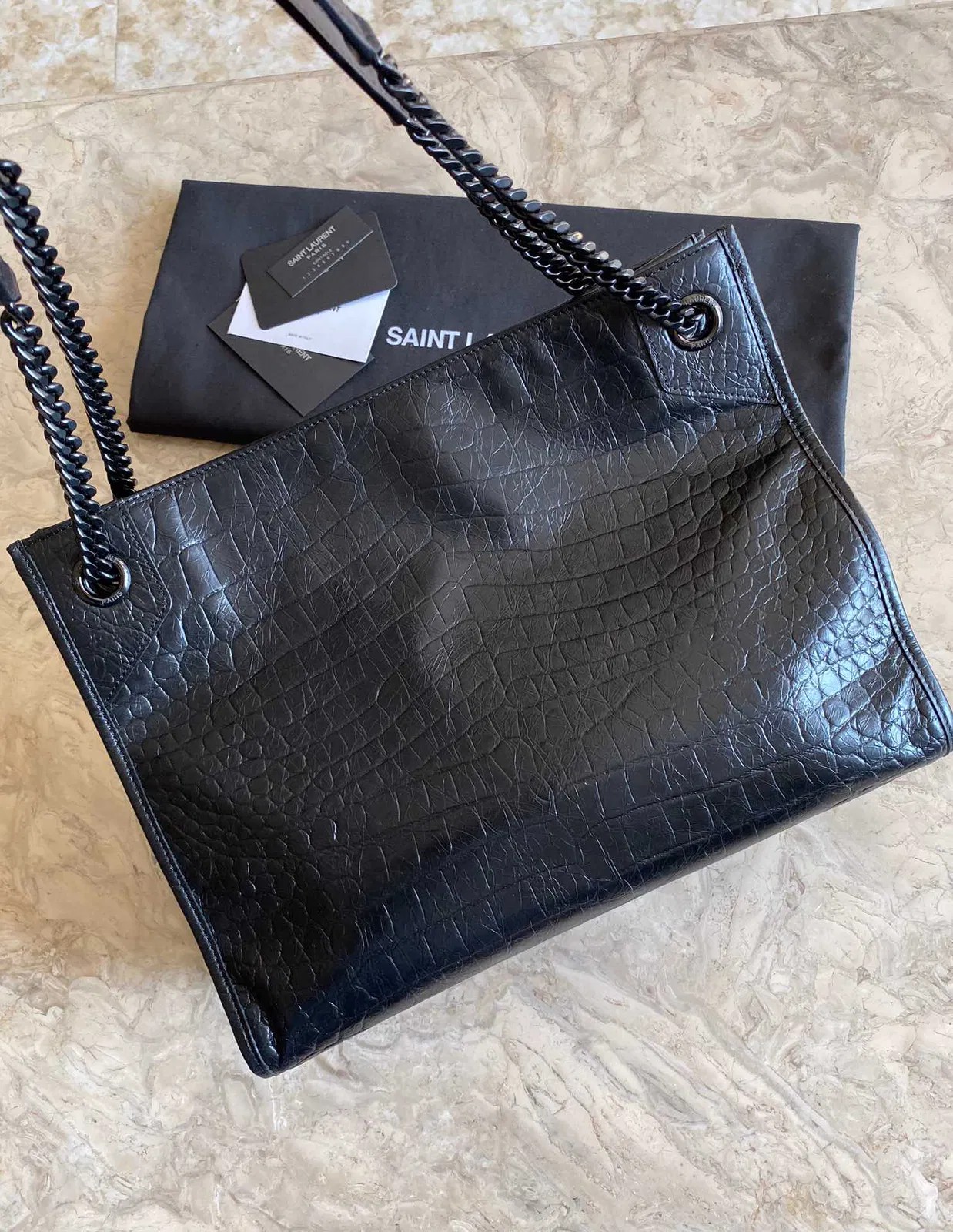NIKI MEDIUM SHOPPING BAG IN CRINKLED VINTAGE LEATHER — image 9