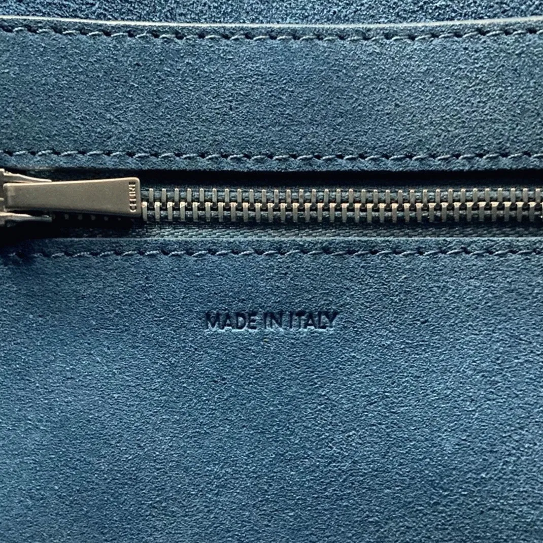 Top Quality Knockoff Celine Sangle Small Bucket Bag In Slate Blue Calfskin — image 5