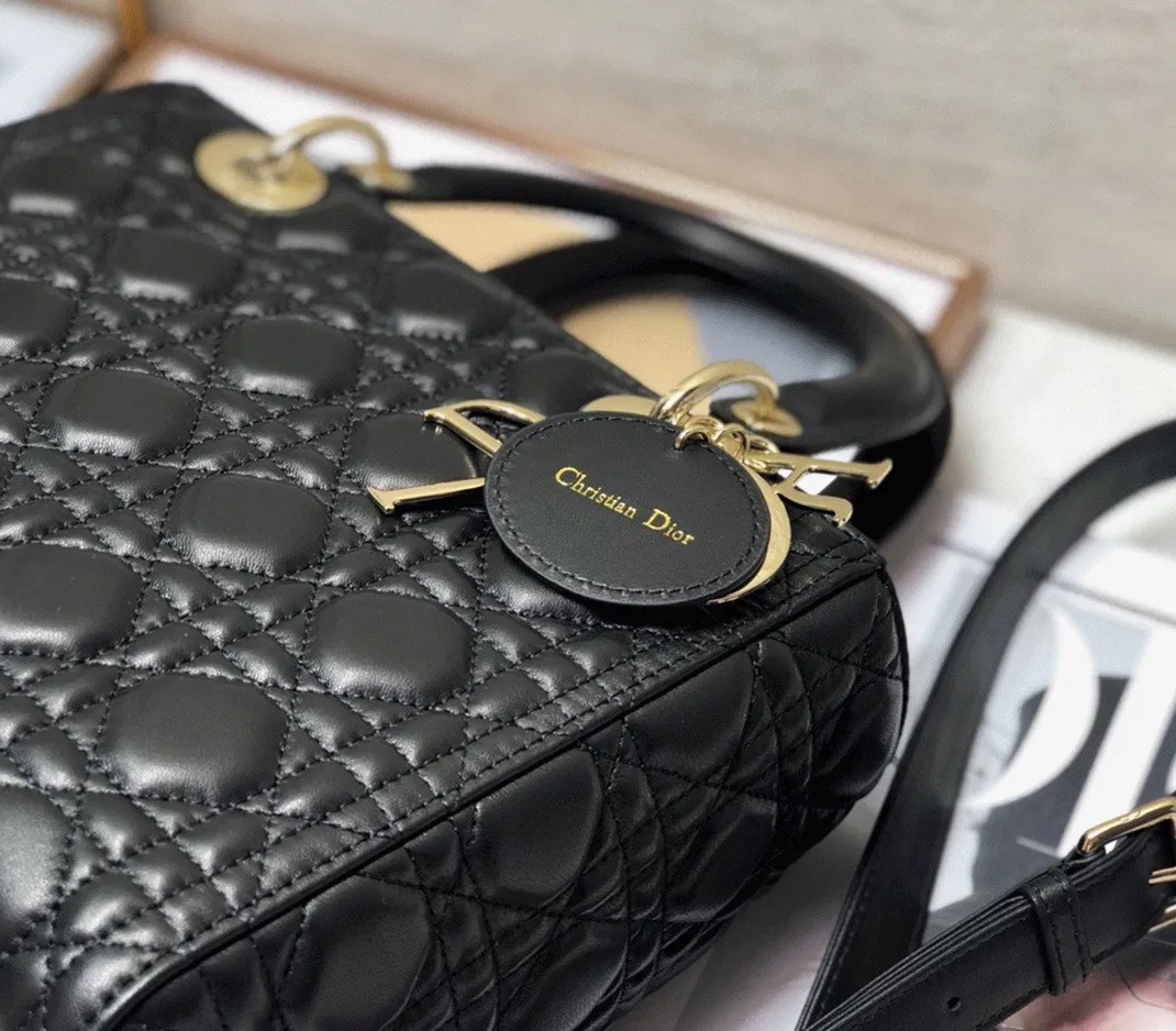 Dior Lady Dior Medium Bag in Black Cannage Lambskin — image 6