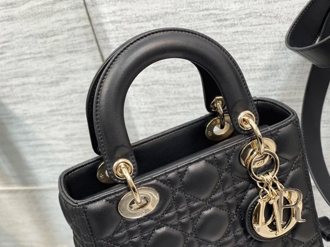 Dior Small Lady Dior My ABCDior Bag Knockoff in Black Cannage Lambskin — image 8