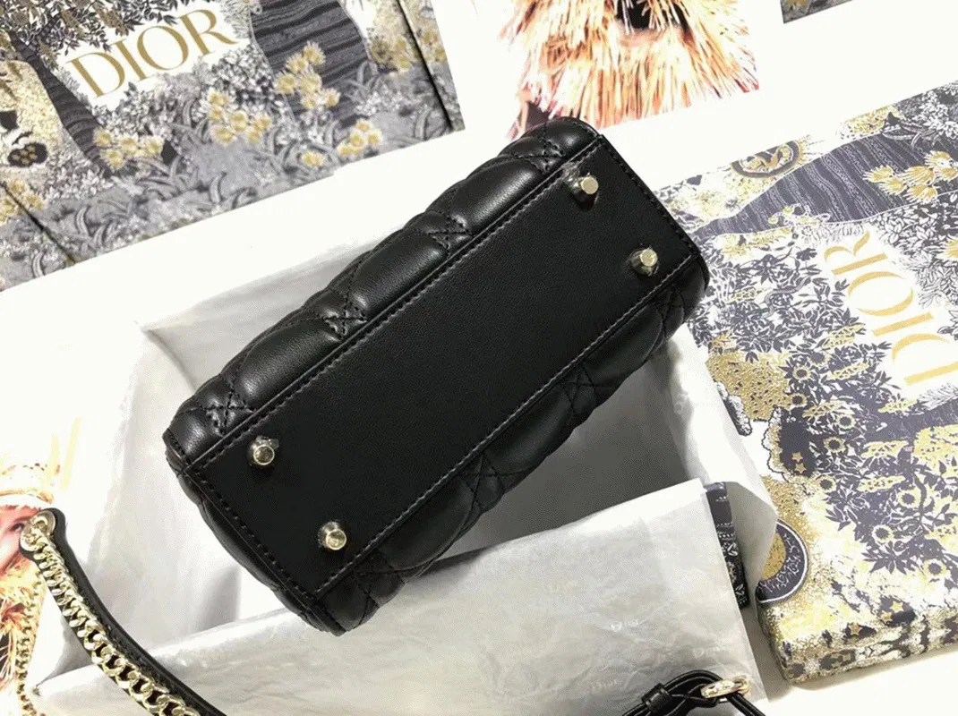Dior Lady Dior Mini Bag Knockoff in Black — image 5