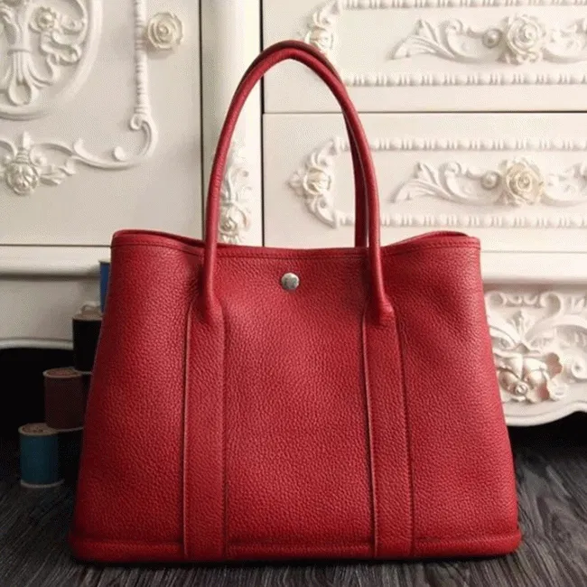 Red AAA Hermes Garden Party 36cm Statement Tote