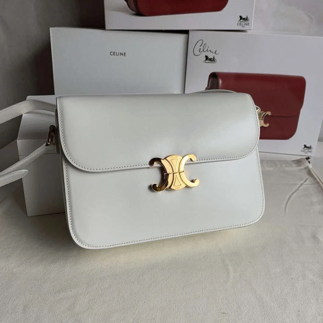 Top Quality Celine Triomphe Large Bag In White — image 5