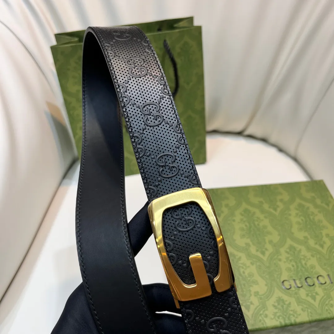 Square G reversible leather belt — image 8