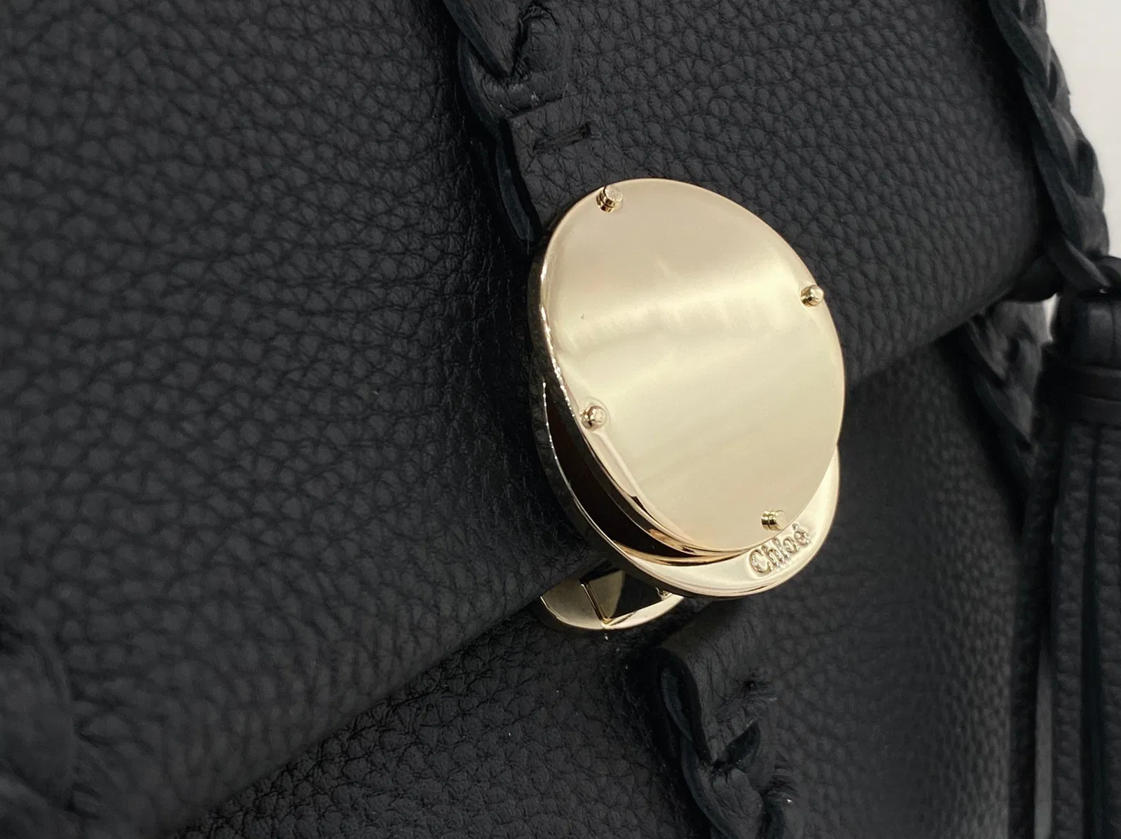 Top Quality Replica Chloe Penelope Small Shoulder Bag in Black Grained Calfskin — image 2