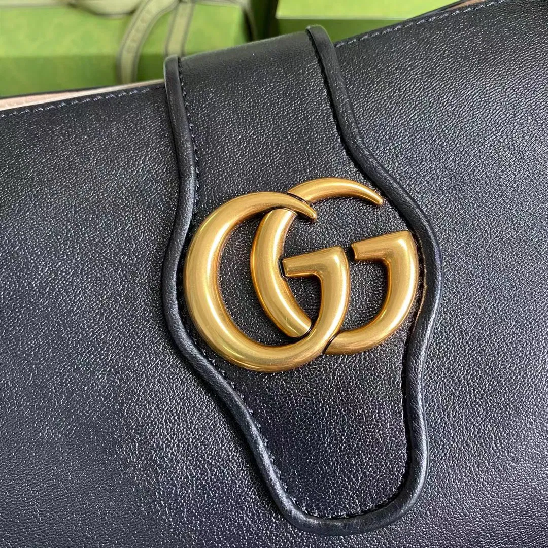 Small Double G leather tote — image 6