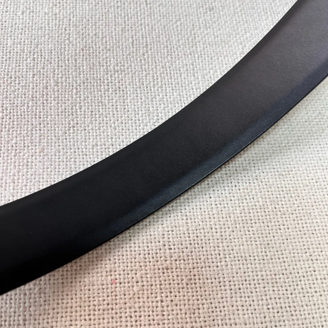 Black Quilted Leather CC Logo Belt — image 4
