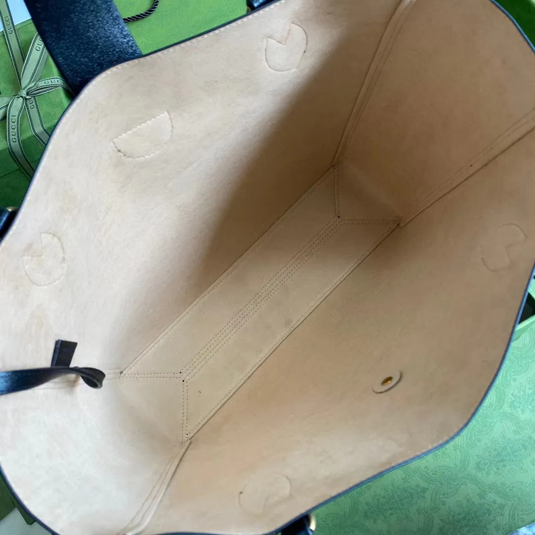 Small Double G leather tote — image 7