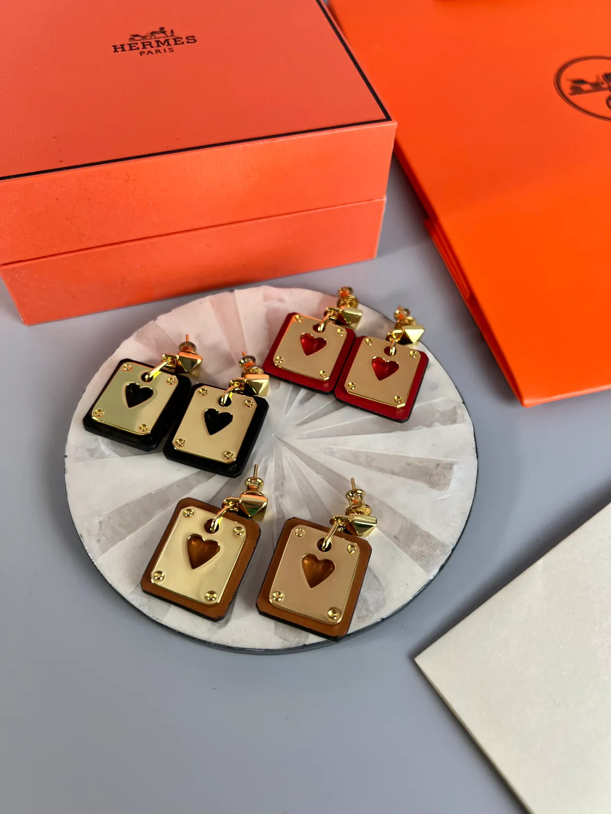 Hermes As de Coeur Earrings — image 7
