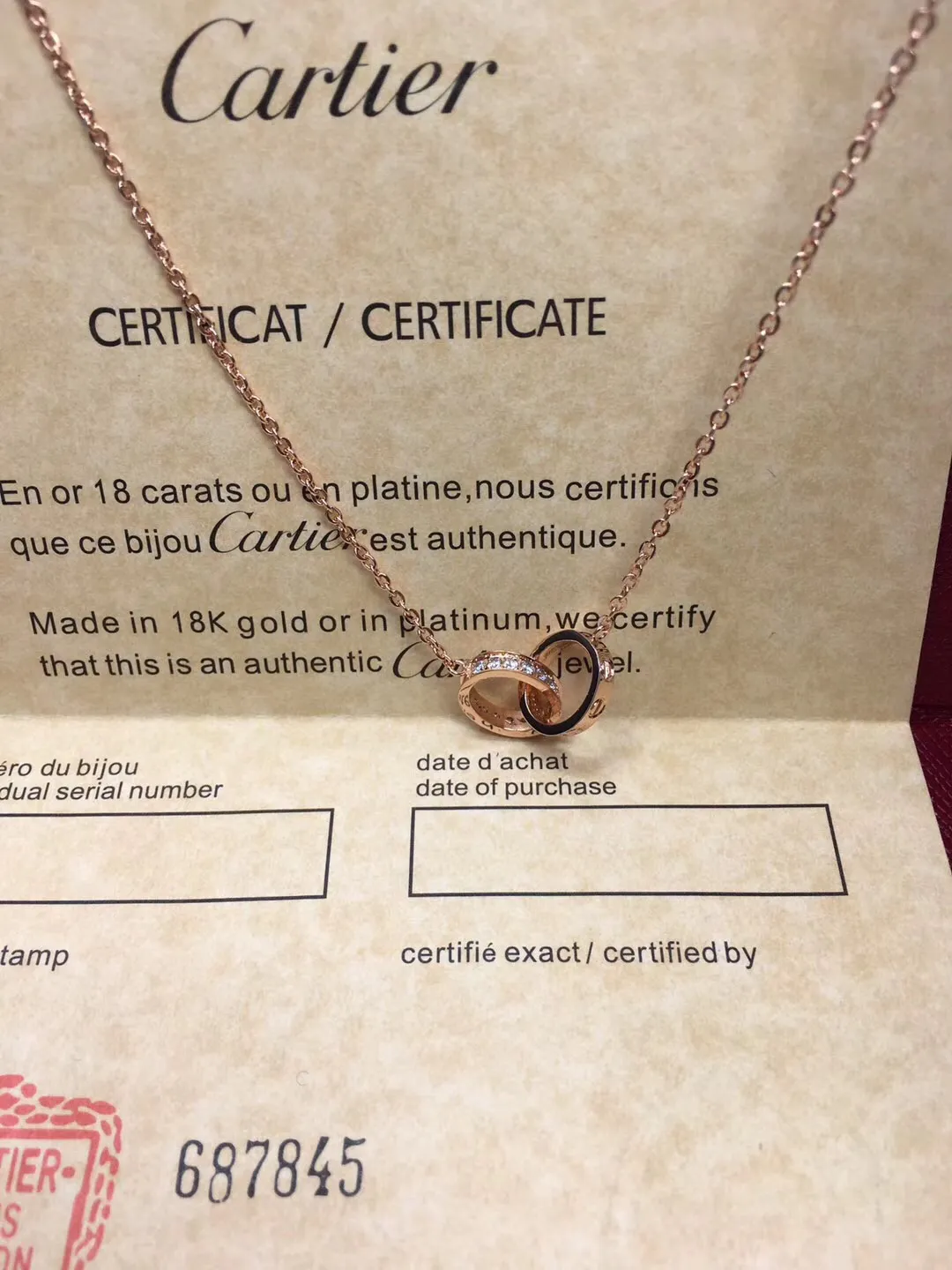 Cartier Love Necklace Rose Gold — image 4