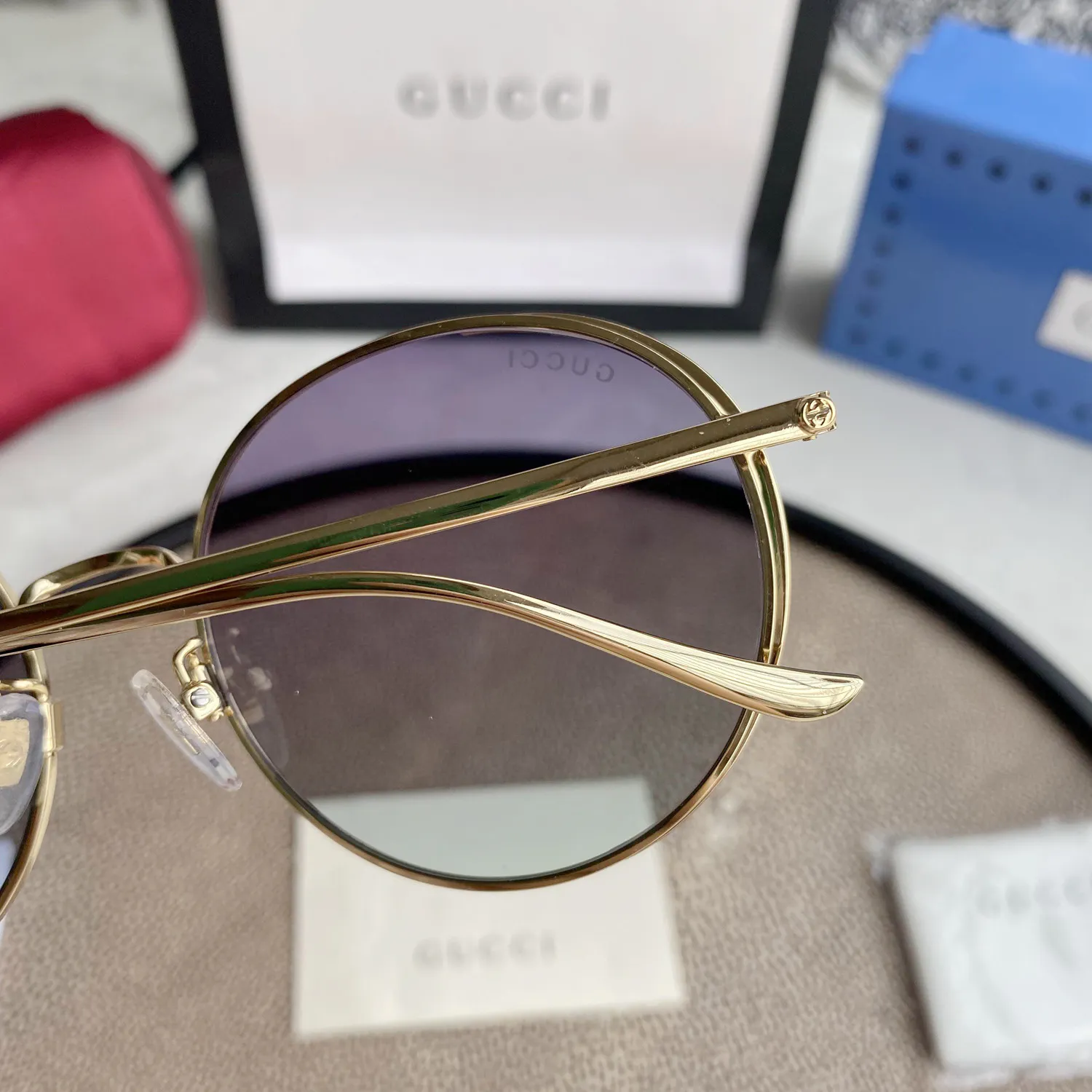Chloé Eyewear engraved-logo round-frame sunglasses — image 4
