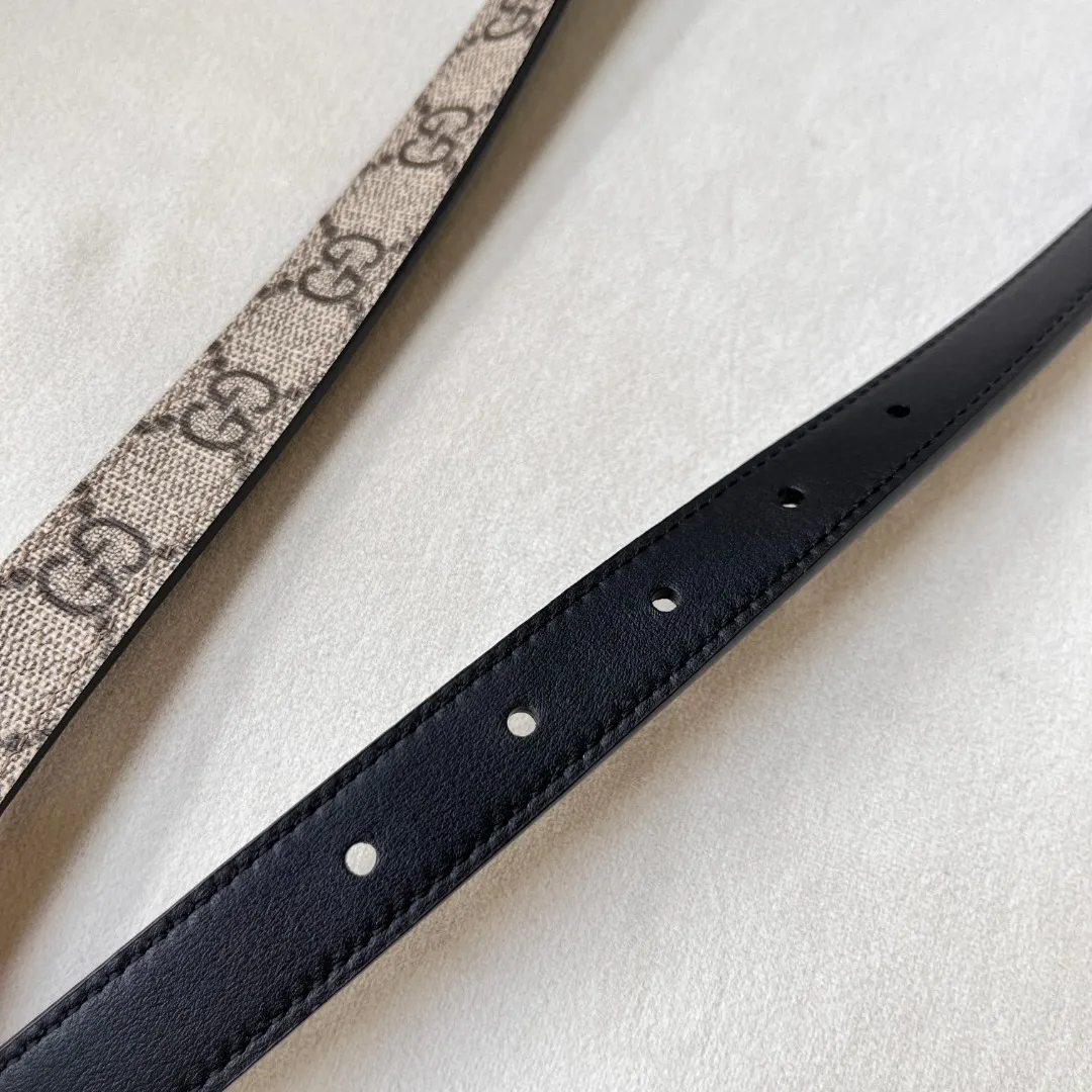 WIDE LEATHER BELT WITH DOUBLE G BUCKLE — image 6
