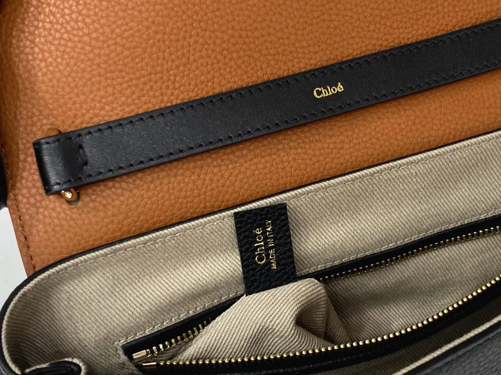 Top Quality Knockoff Chloe Penelope Medium Shoulder Bag in Black Grained Calfskin — image 4