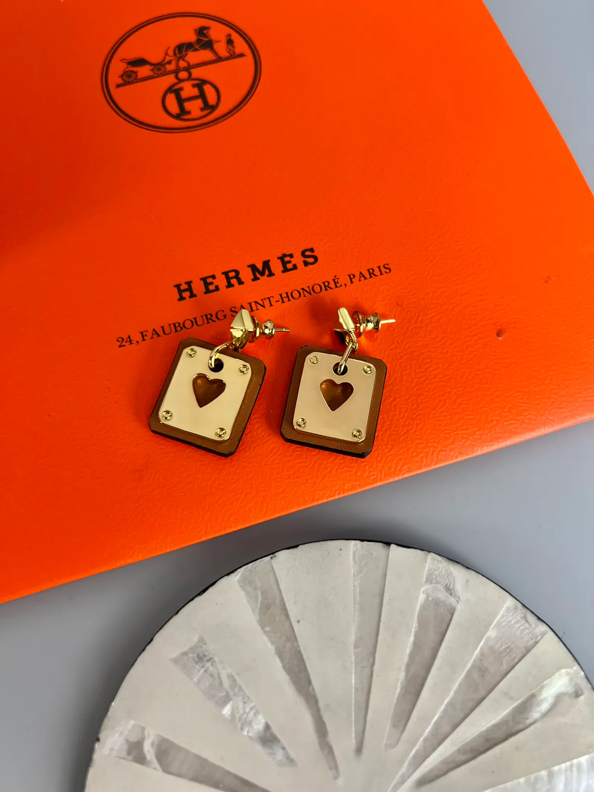 Hermes As de Coeur Earrings — image 3