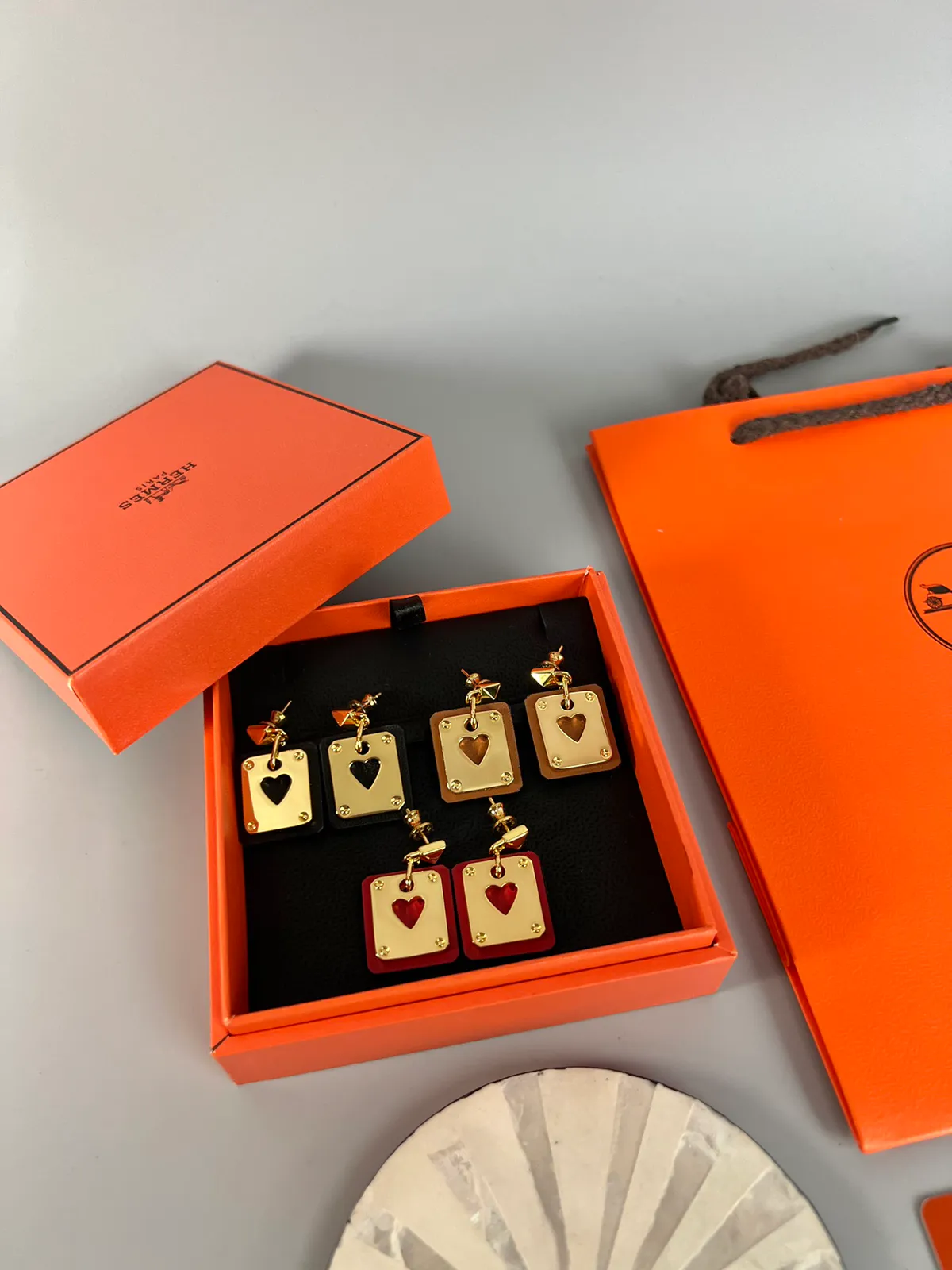 Hermes As de Coeur Earrings — image 8