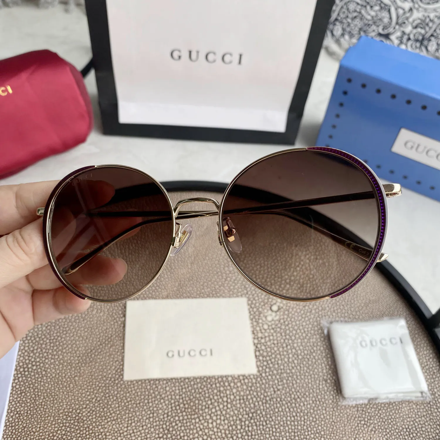 Chloé Eyewear engraved-logo round-frame sunglasses — image 7