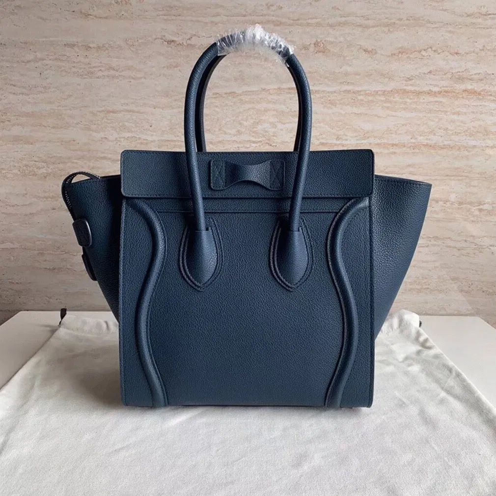 Celine Micro Luggage Tote Bag Imitation in Navy Blue — image 7