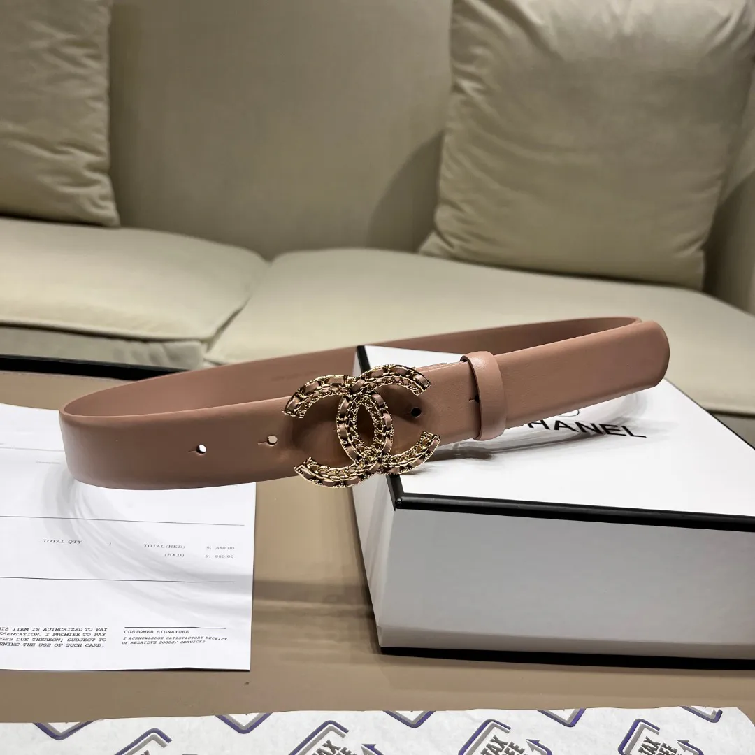 Chanel leather belt
