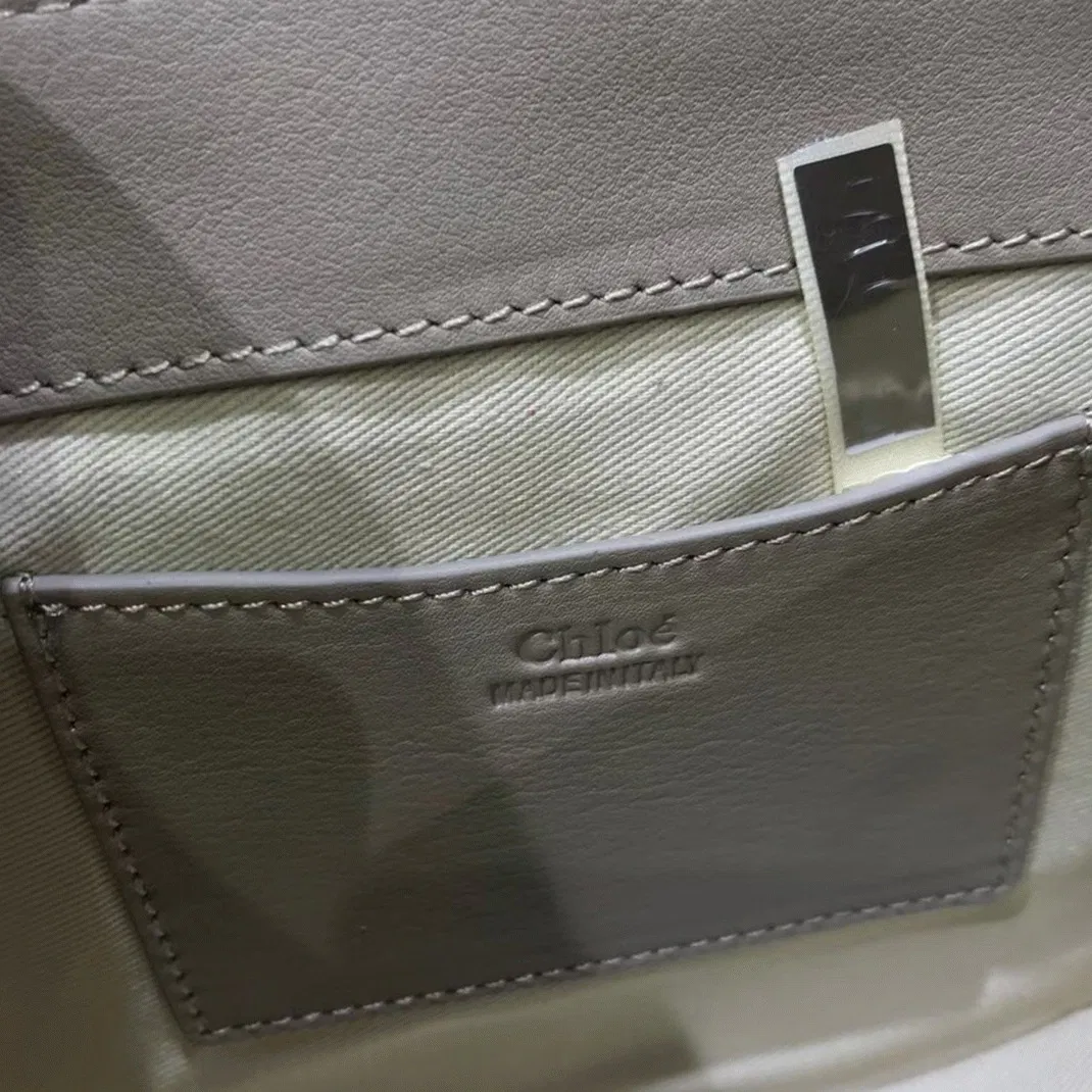 Top Quality Replica Chloe Small Tess Shoulder Bag In Grey Calfskin — image 6