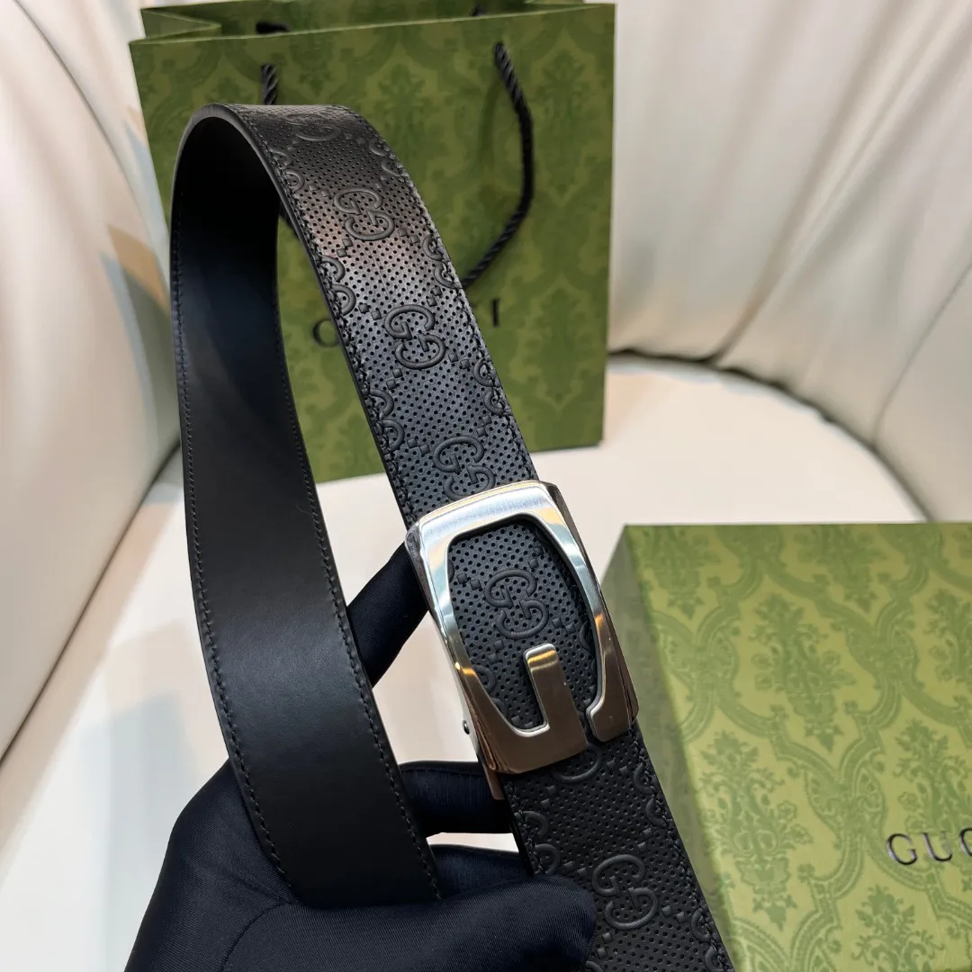 Square G reversible leather belt — image 8