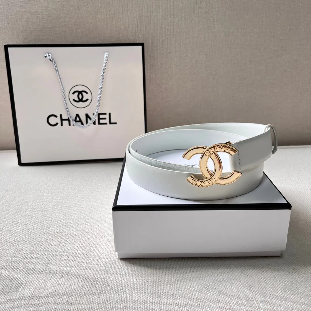 Chanel CC logo leather belt — image 5