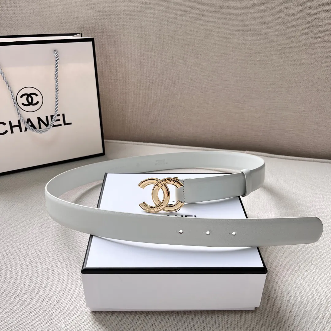 Chanel CC logo leather belt — image 3