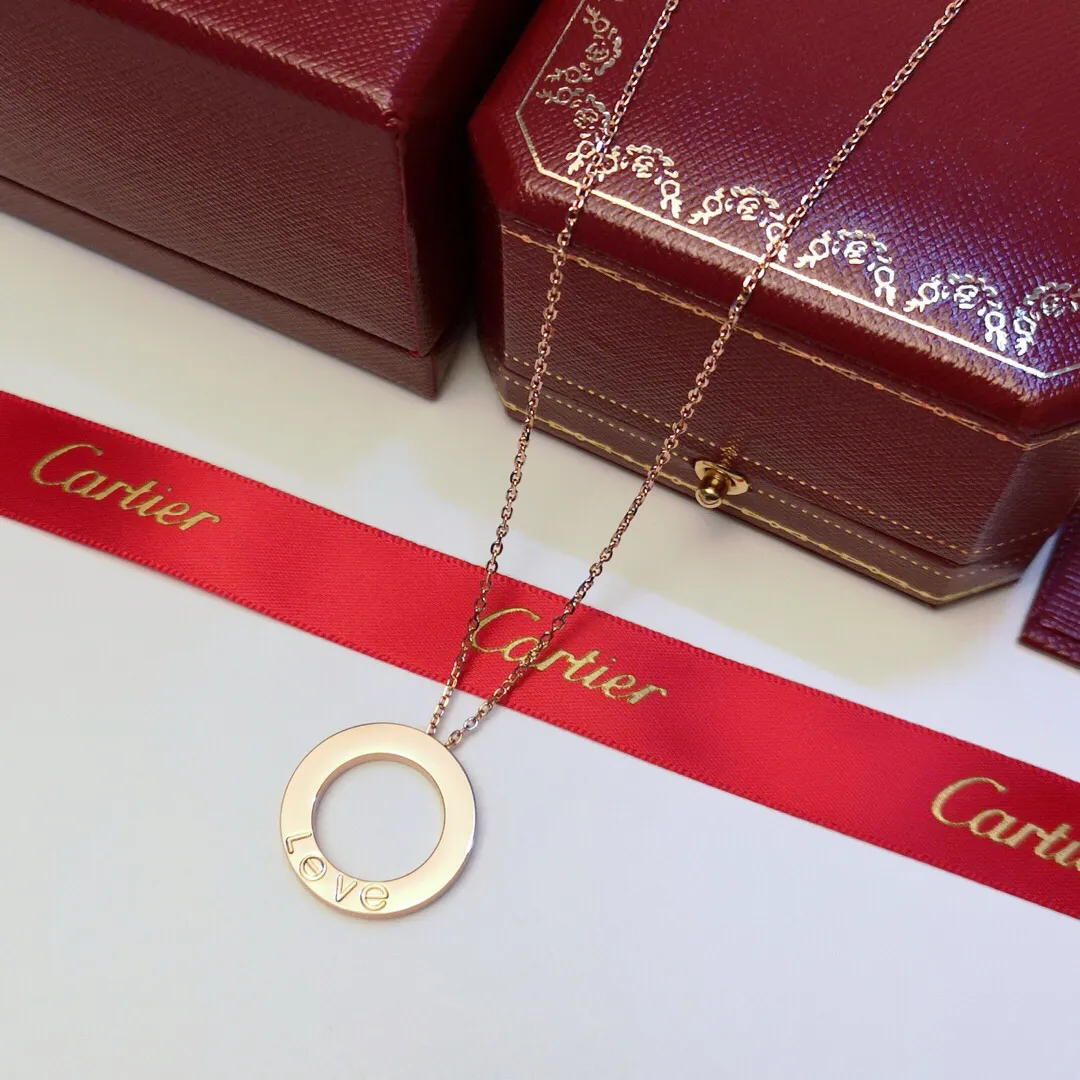 Cartier Love Rose Gold Diamonds Necklace — image 4