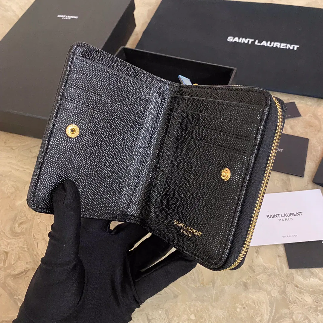 MONOGRAM COMPACT ZIP AROUND WALLET IN GRAIN DE POUDRE EMBOSSED LEATHER — image 8