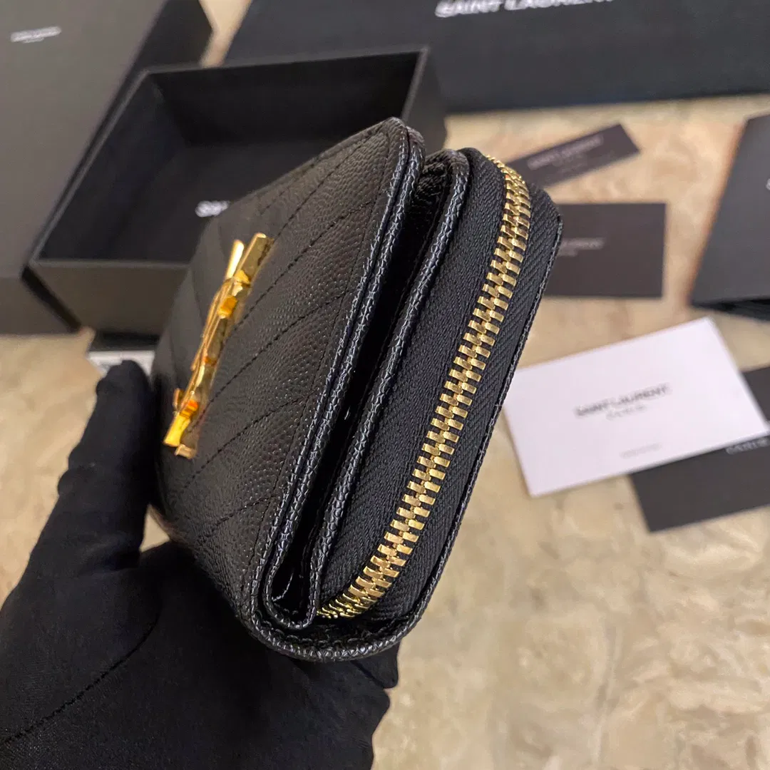 MONOGRAM COMPACT ZIP AROUND WALLET IN GRAIN DE POUDRE EMBOSSED LEATHER — image 5