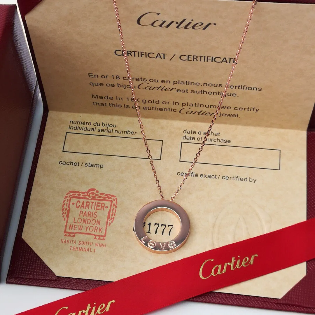 Cartier Love Rose Gold Diamonds Necklace — image 2