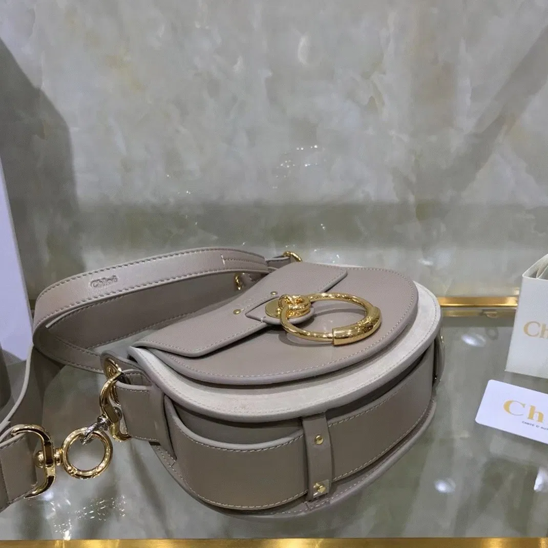Top Quality Replica Chloe Small Tess Shoulder Bag In Grey Calfskin — image 3