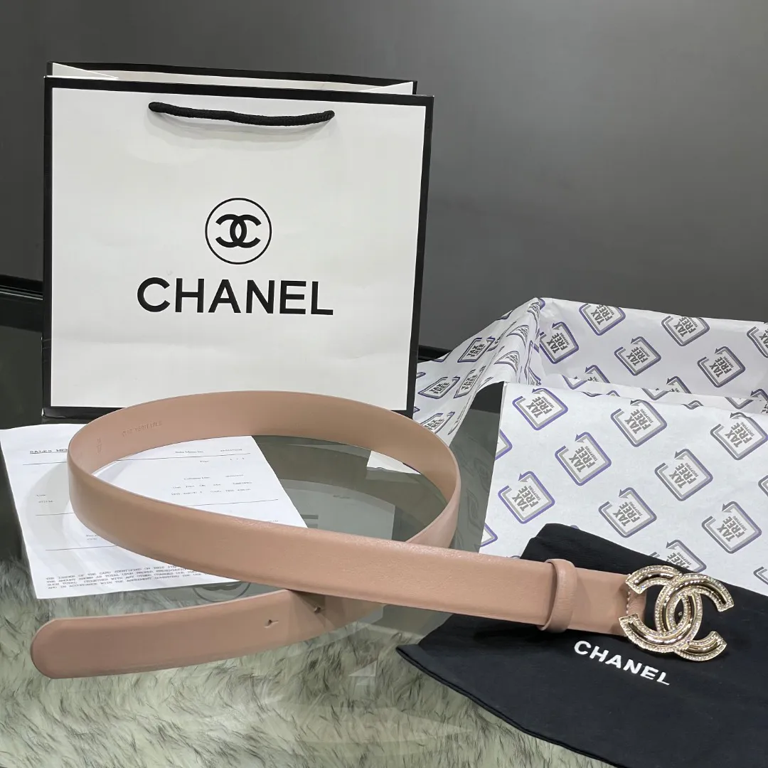 Chanel Red Patent Leather CC Logo Belt — image 4