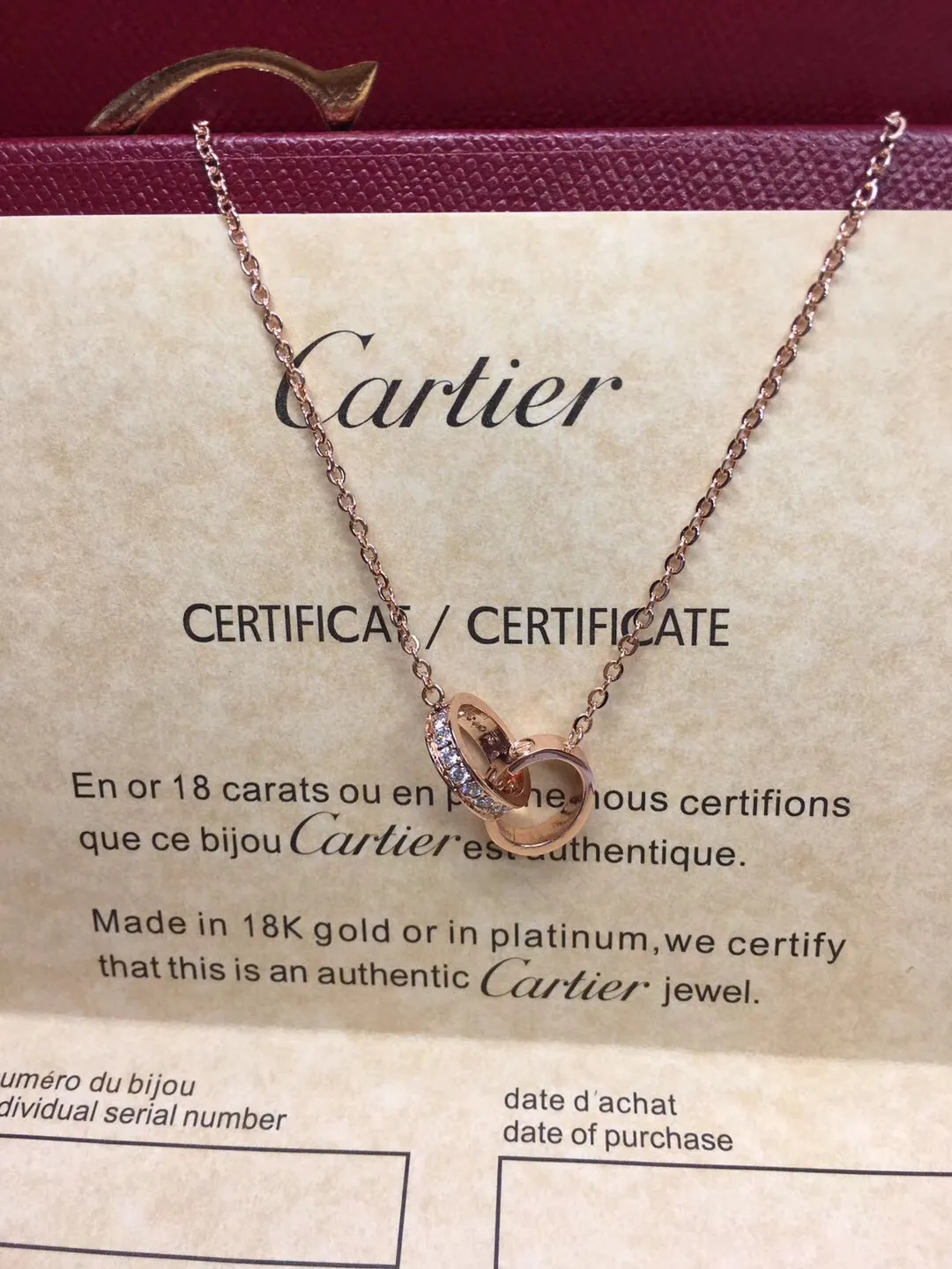 Cartier Love Necklace Rose Gold — image 3