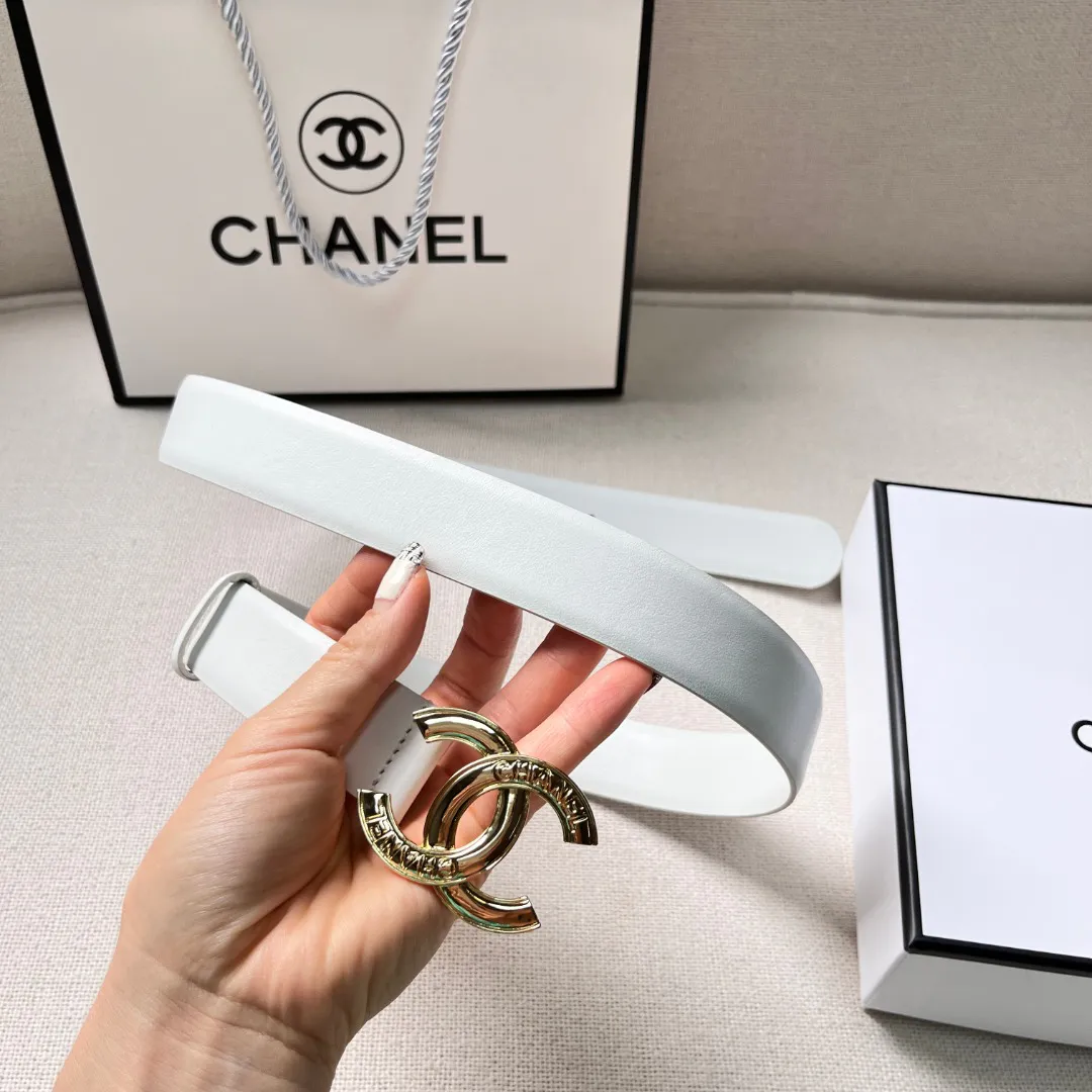 Chanel CC logo leather belt — image 6
