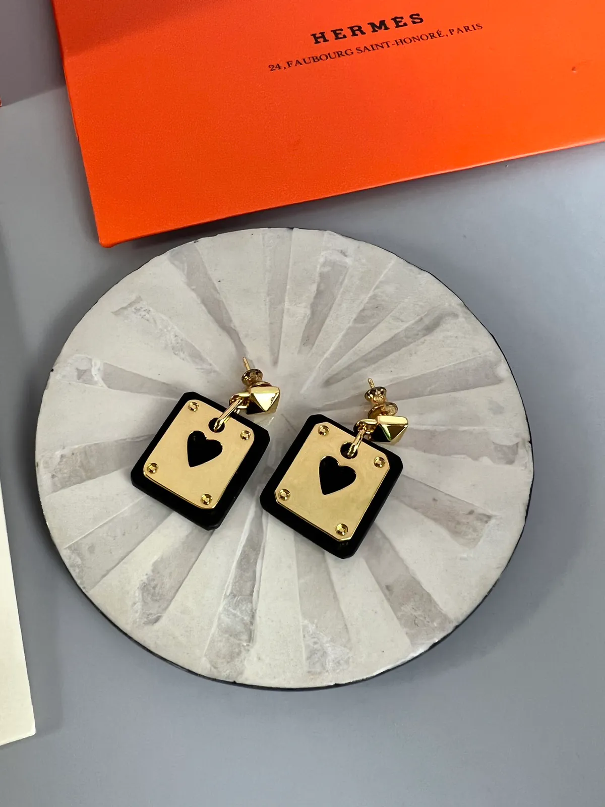 Hermes As de Coeur Earrings — image 2