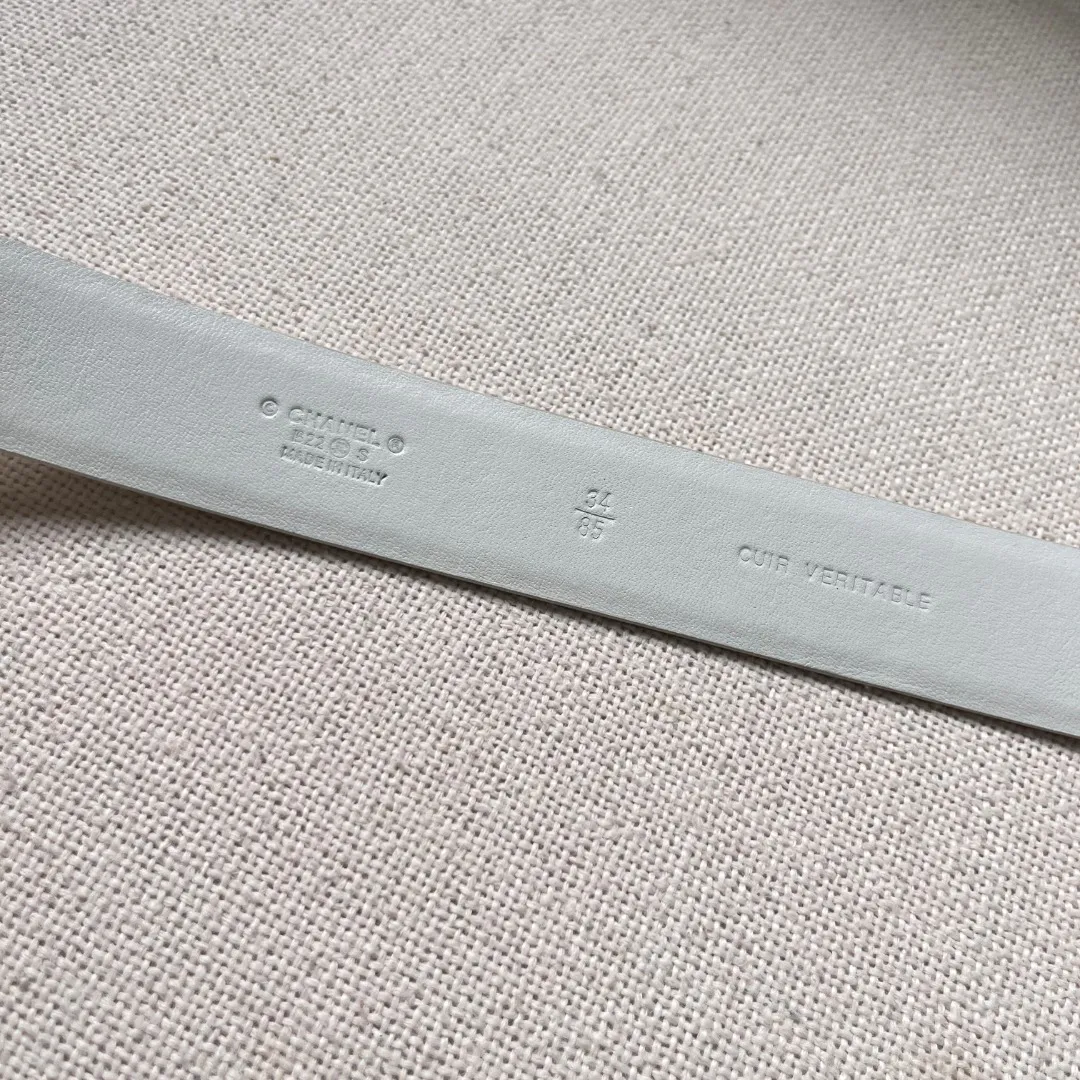 Chanel CC logo leather belt — image 8