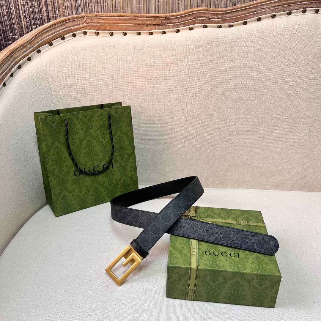 Square G reversible leather belt — image 5