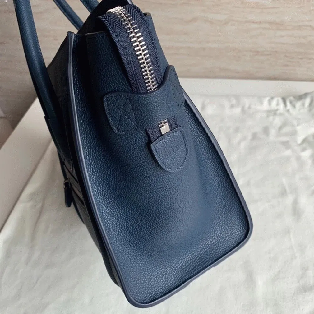 Celine Micro Luggage Tote Bag Imitation in Navy Blue — image 2