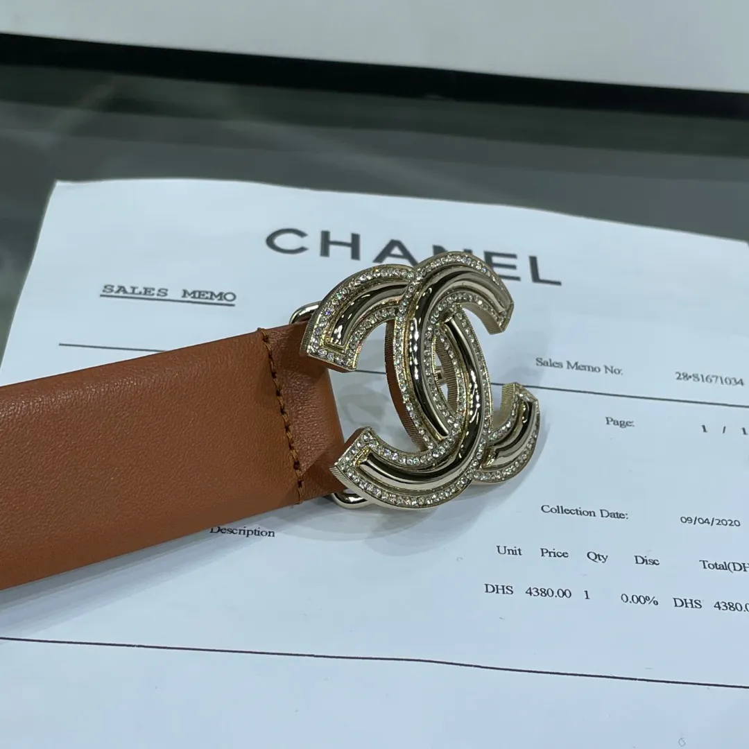 Chanel Red Patent Leather CC Logo Belt — image 6