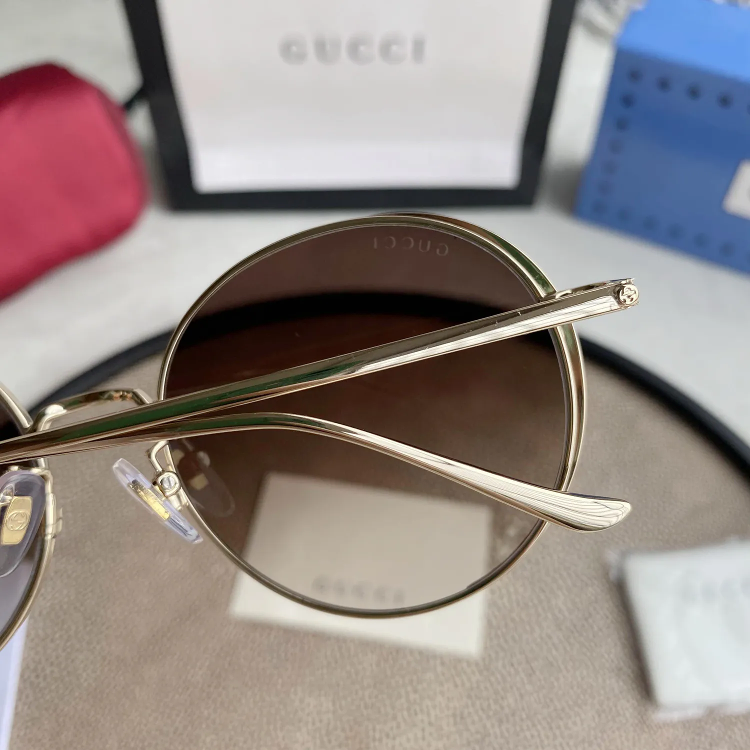 Chloé Eyewear engraved-logo round-frame sunglasses — image 4