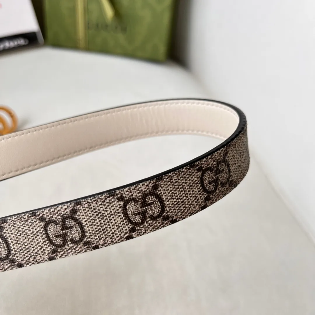 WIDE LEATHER BELT WITH DOUBLE G BUCKLE — image 6