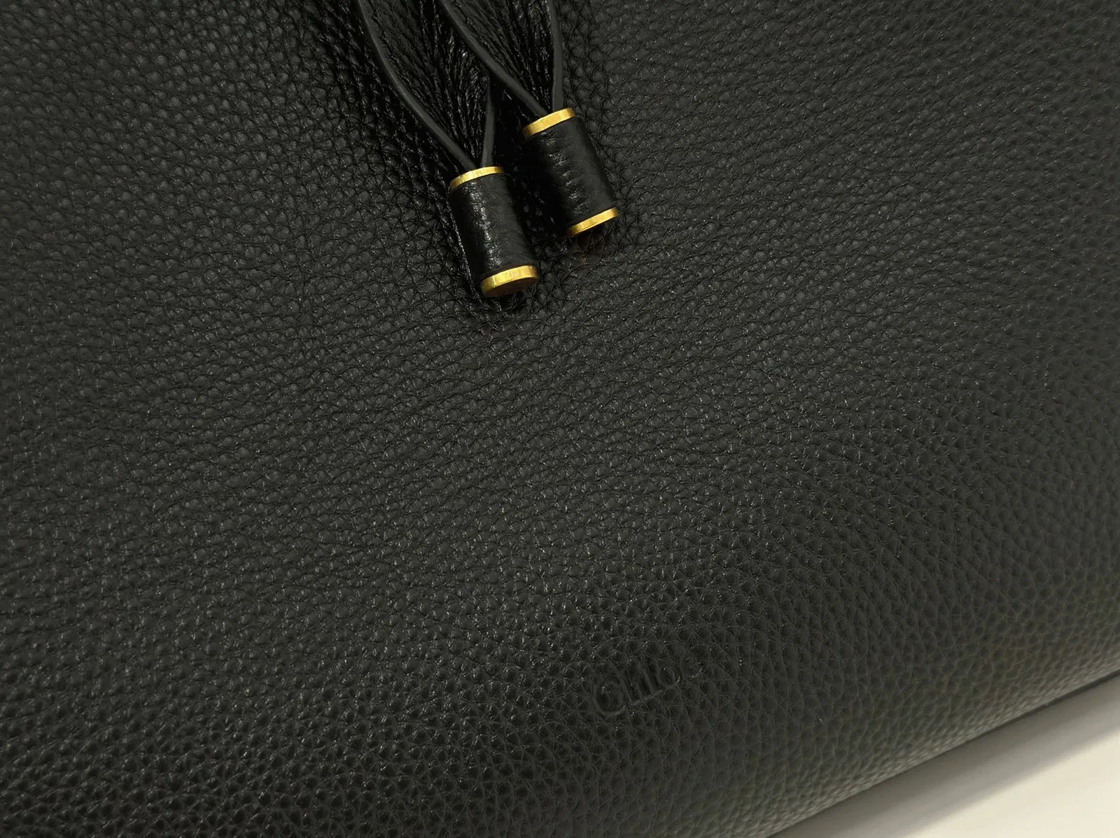 Top Quality Knockoff Previous Previous Chloe Marcie Hobo Bag in Black Grained Leather — image 5