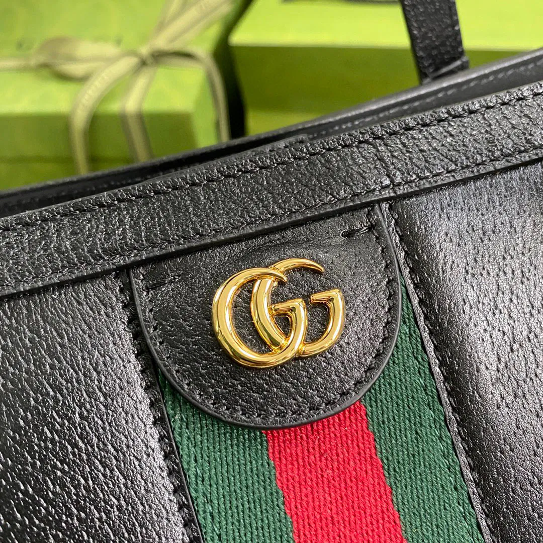 OPHIDIA Medium Tote bag in Black leather — image 5