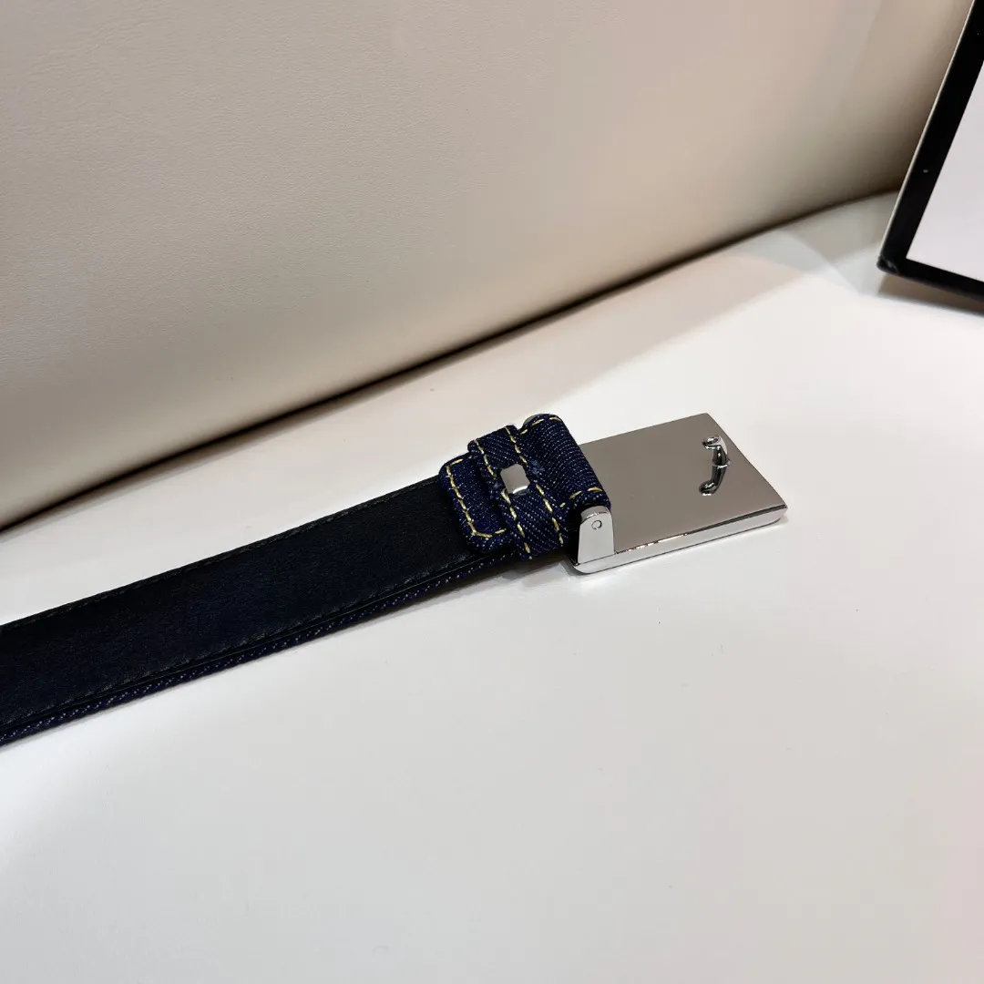 CHANEL Pre-Owned 1990s CC Turn-lock denim belt — image 6