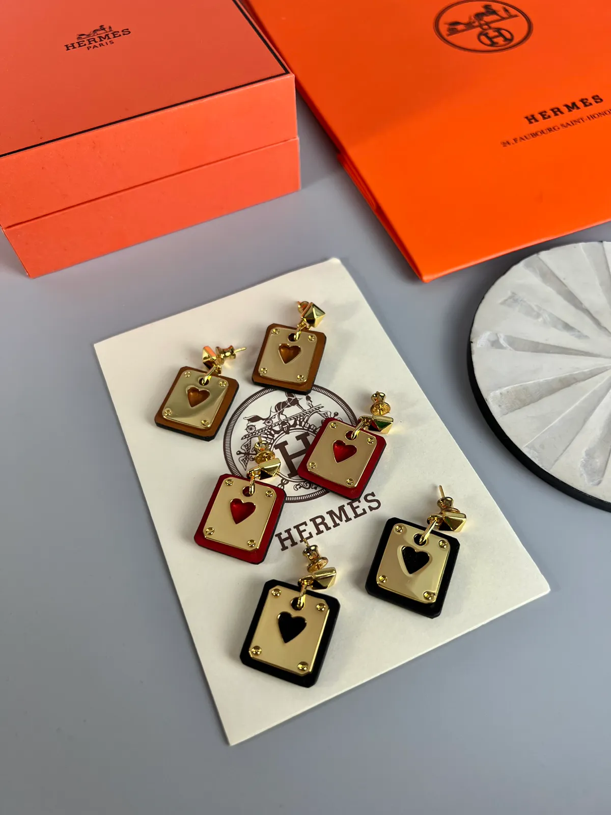 Hermes As de Coeur Earrings — image 6