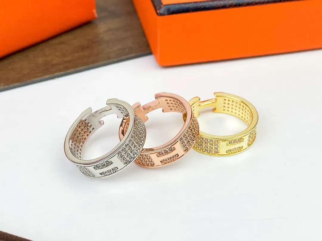 Hermes H Diamond Ring