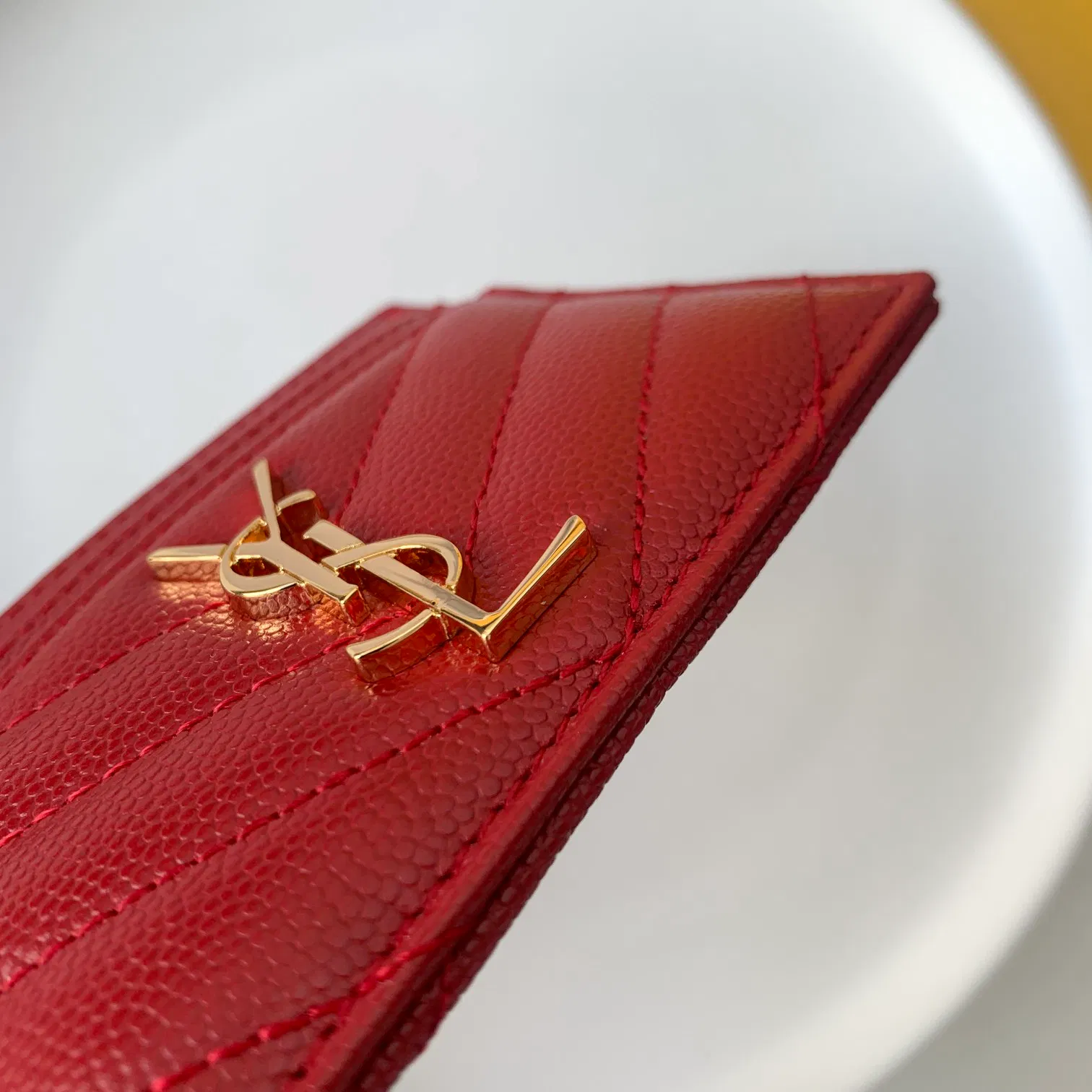 CASSANDRE MATELASSÉ CARD CASE IN GRAIN DE POUDRE EMBOSSED LEATHER — image 8