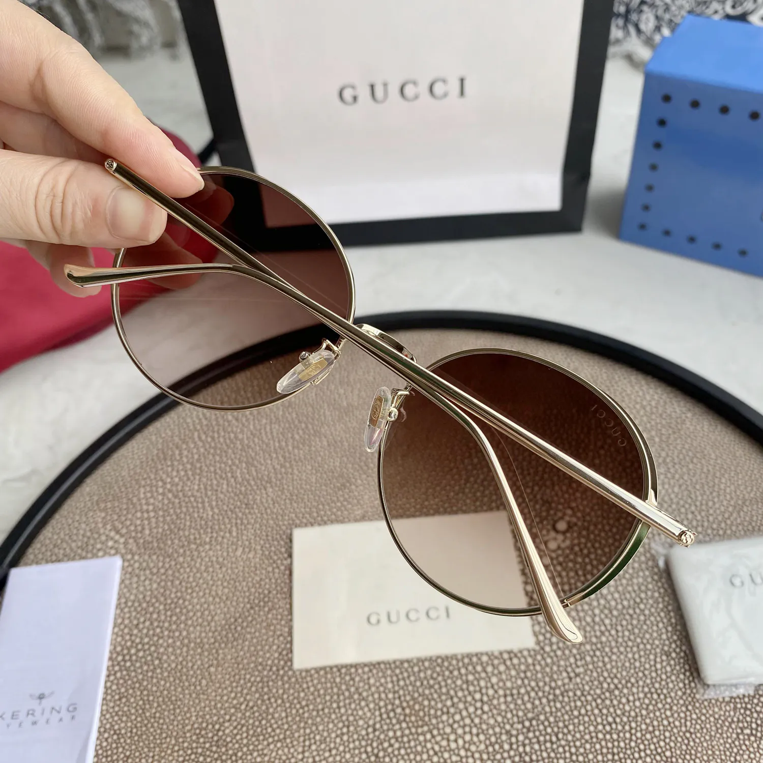 Chloé Eyewear engraved-logo round-frame sunglasses — image 6